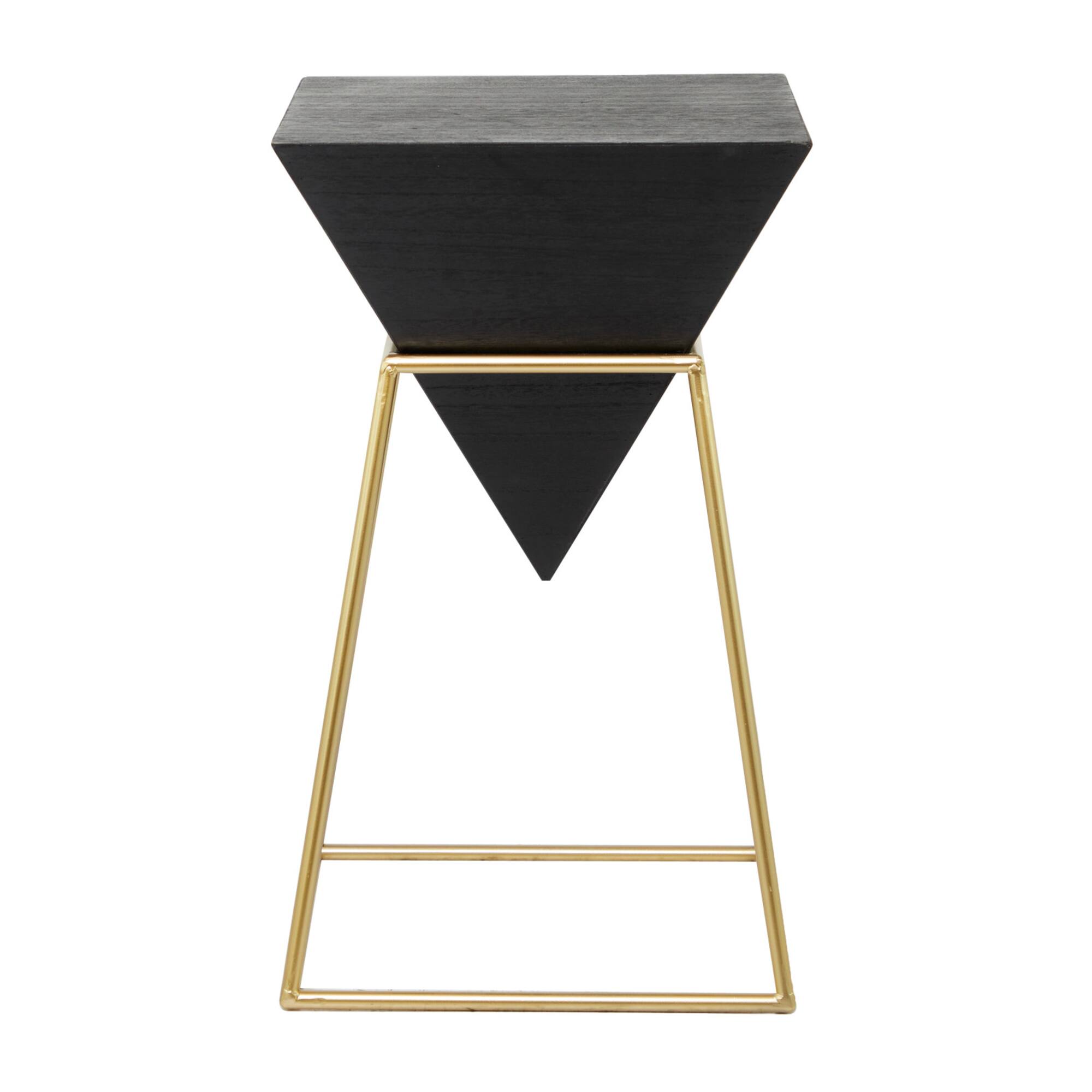 Black Wood Modern Accent Table 24" x 15" x 15"